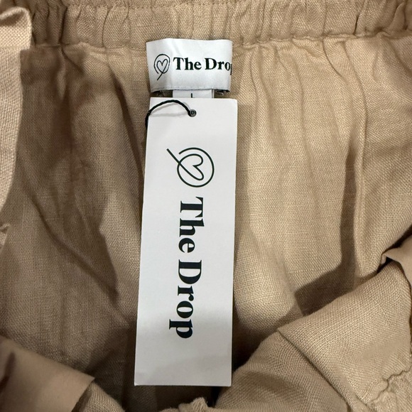 THE DROP Tan High Waist Relaxed Fit Shorts - Picture 5 of 7